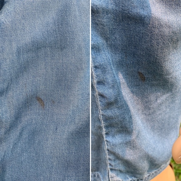 Michael Kors denim tunic with gold chain lacing - Picture 17 of 17